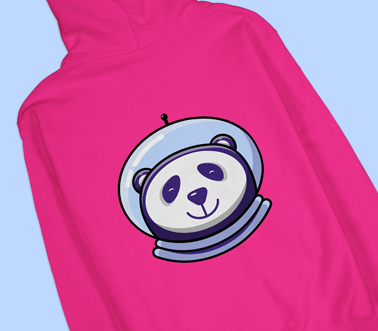 A Trendy Graphic Hoodie Back View