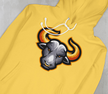 Three Graphic Hoodies, Two with Half View