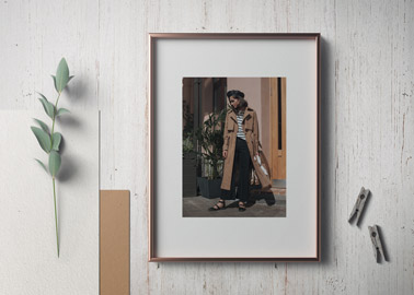 Picture Frame on a White Surface