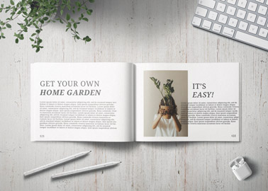 Open Brochure With Pencils