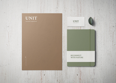 Notebook With a Notepad and a Business Card