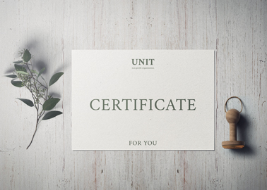 Carton Text Holder on a White Surface