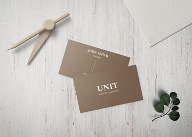 Business Cards on a White Surface