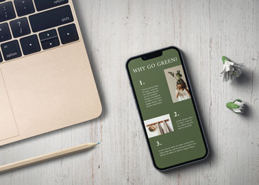 iPhone With Stationery on a White Desk