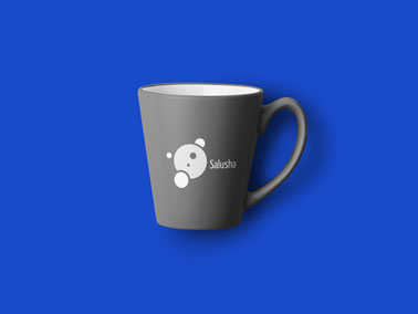 Coffee Mug on a Blue Background