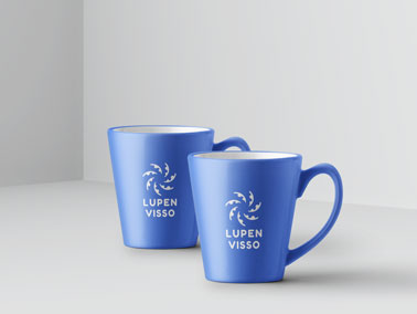 Two Coffee Mugs on a White Background     