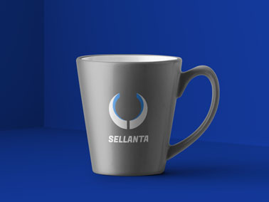 A Black Coffee Mug Front View