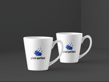Two Coffee Mugs on a Neutral Background