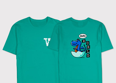 Front and Back Views of Short Sleeve T-shirt