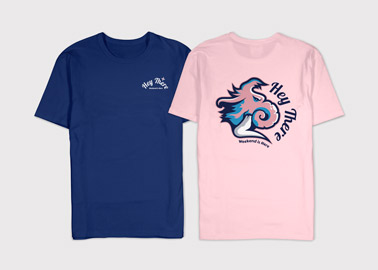 Set of Two T-shirts Front and Back Views