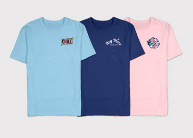 Set of Three T-shirts Front View
