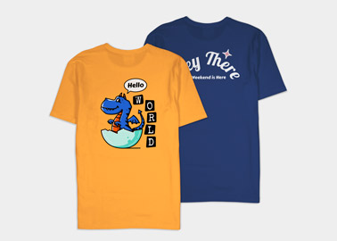 Set of Two T-shirts Back View