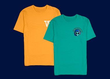 Two Short Sleeve T-shirts Front View