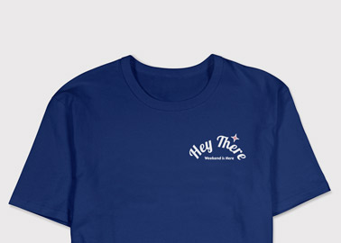 Closeup Front View of Short Sleeve T-shirt