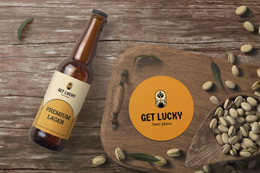 Beer Bottle With Pistachios