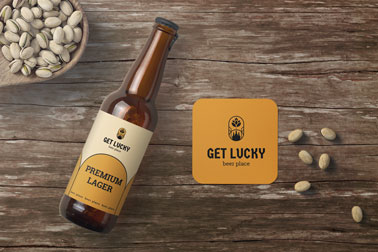 Coaster and a Beer Bottle