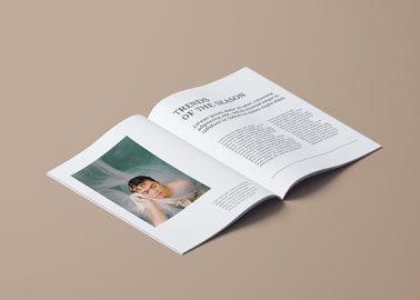 Page ouverte d'un magazine