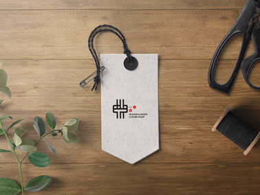 Carton Tag on a Wooden Surface