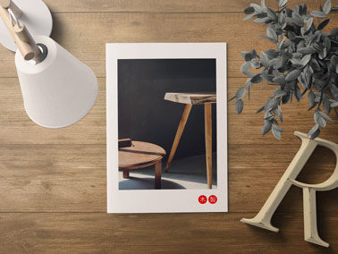 Brochure With a Lamp High Angle View