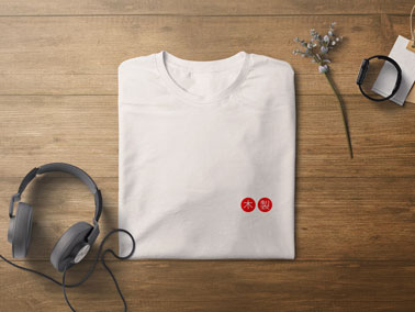 T-shirt With Headphones High Angle View