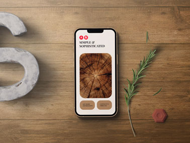 Mobile Phone With an Alphabet Letter