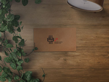 Business Card High Angle View