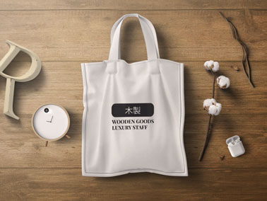 Shopping Bag with a Tree Branch