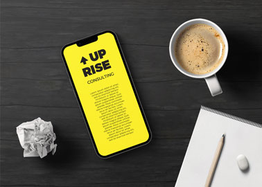 iPhone With Coffee and Crumpled Paper 