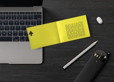 Brochure With a Pencil Case and an Eraser