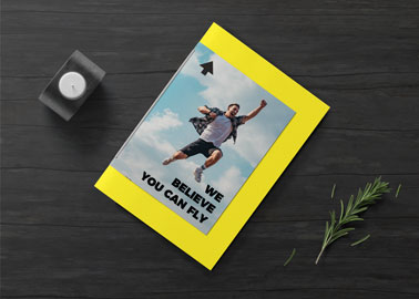 Folder With a Candle and a Tree Branch