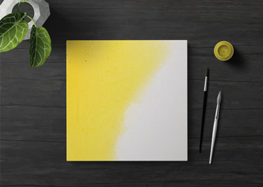 Canvas With Brushes and Paint 