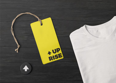 Name Tag and a T-shirt High Angle View