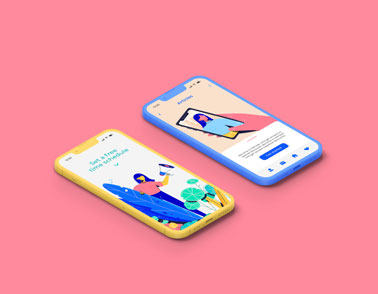 Two iPhone 13 Models High Angle View