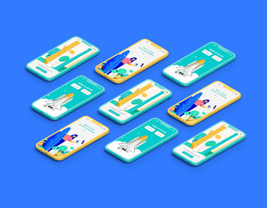 A Set of iPhone 13 Models High Angle View