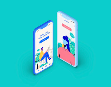 Two iPhone 13 Models Facing Each Other