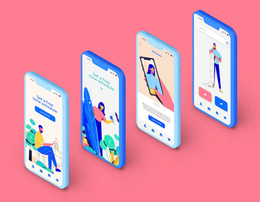 Four iPhone 13 Models Standing in Line