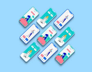 A Selection of iPhone 13 Models High Angle View