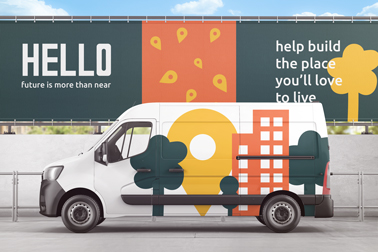 Delivery Van Left Side View