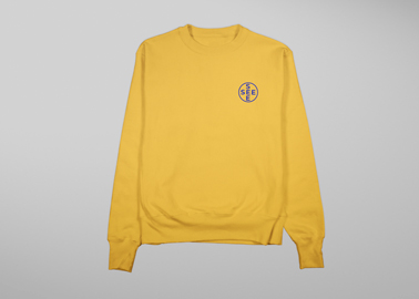 Sweatshirt With an Icon Print at the Corner Front View
