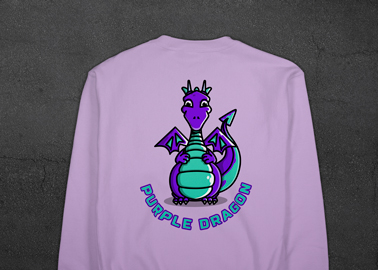 Sweatshirt With a Print in the Centre Back View