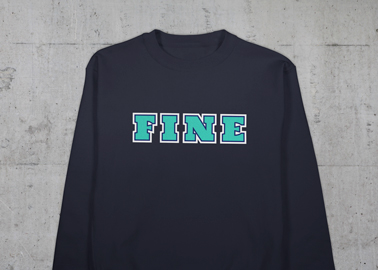 Sweatshirt With a Print in the Centre Front View