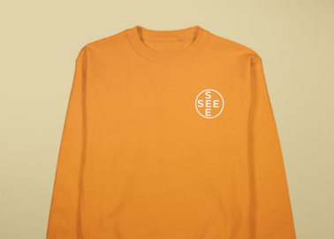 Sweatshirt With a Print at the Corner Front View