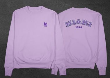 Printed Sports Sweatshirt Front and Back View