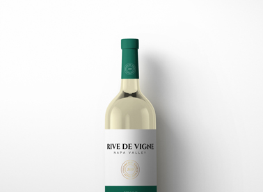 Zoomed-in White Wine Bottle