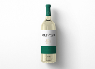 White Wine Bottle on a White Surface