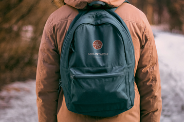 Man with a Backpack Back View