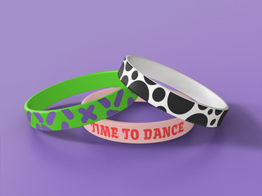 Three Wristbands Placed on Top of Each Other