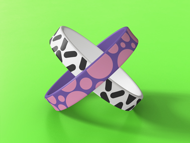 Two Wristbands Forming an X 