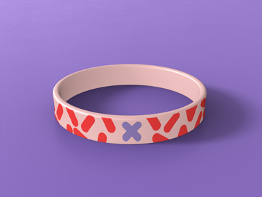 A Wristband on a Neutral Background