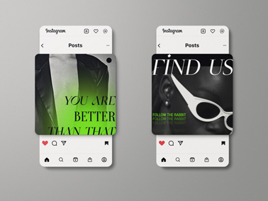 Zwei Instagram-Post Rahmen